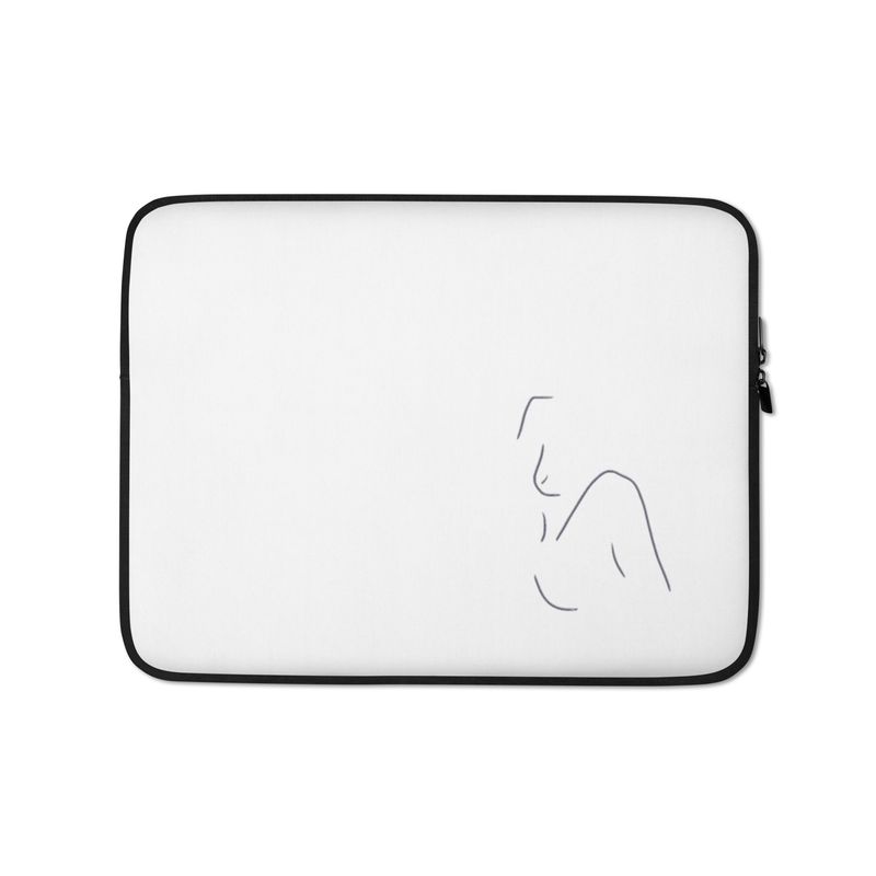 Cross Leg Nude Laptop Sleeve