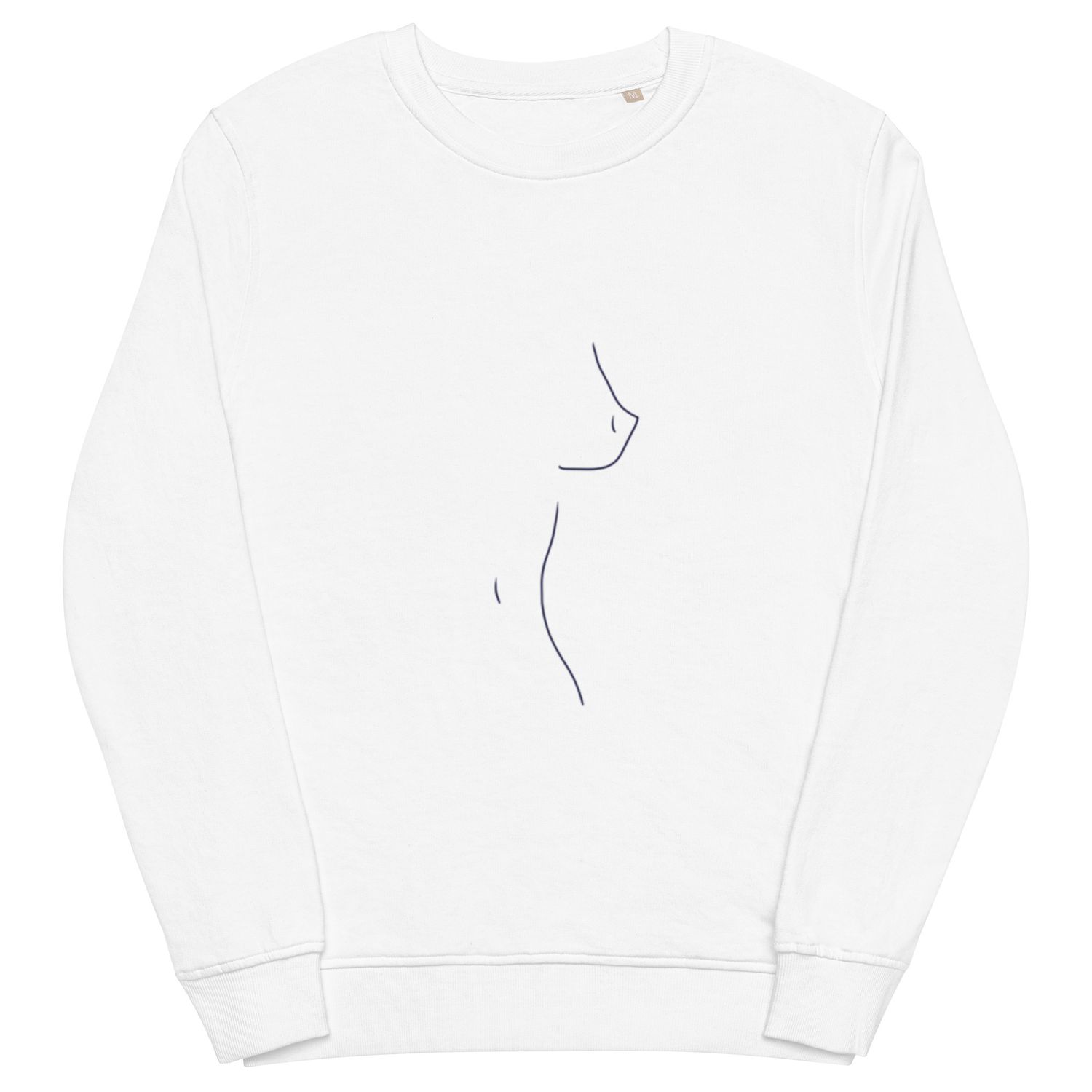One Boob Nude Unisex Organic Sweatshirt