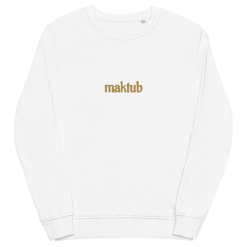 Maktub Embroidered Unisex Organic Sweatshirt