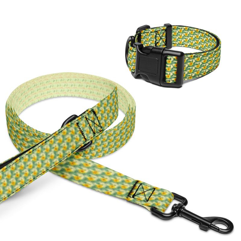 Sunflower Pet Collar &amp; Leash