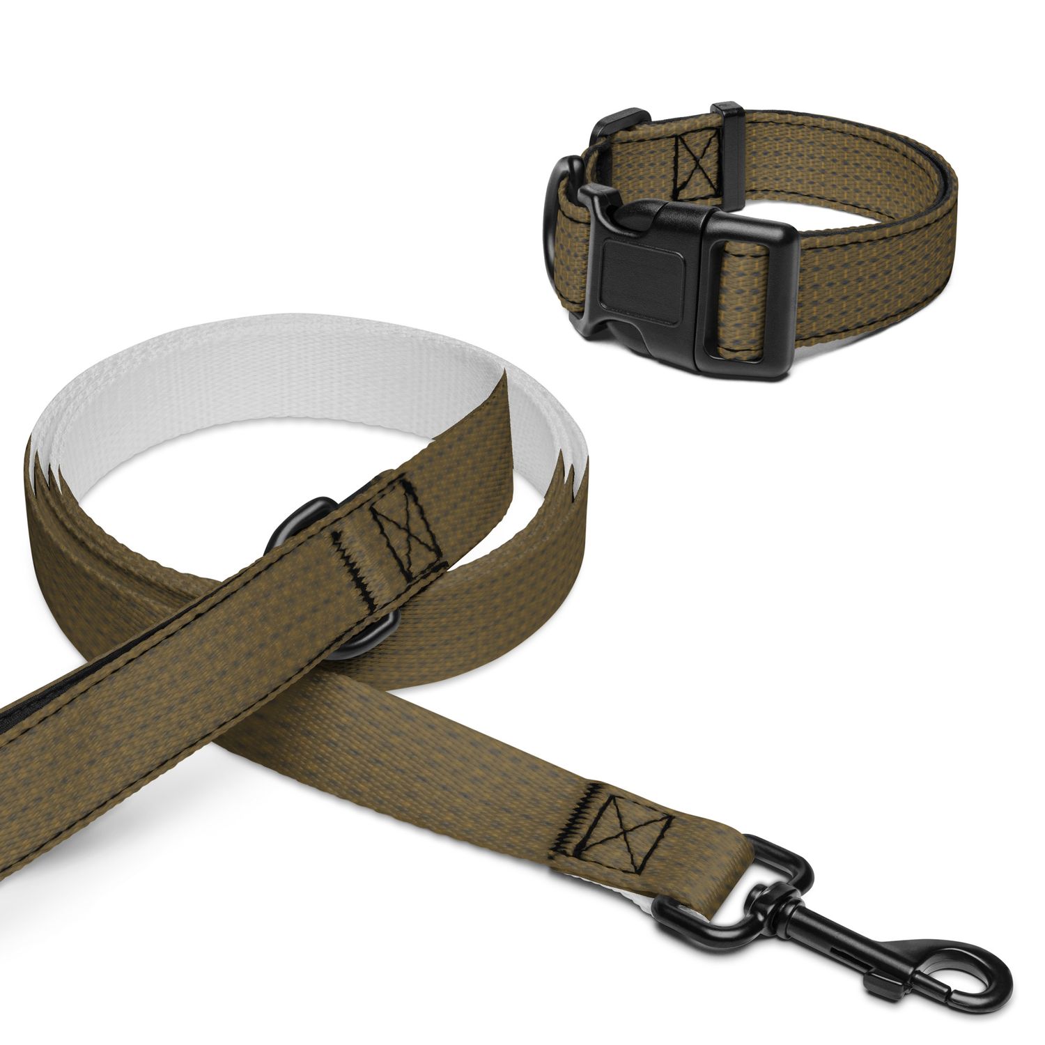 Dark Hexagon Pet Collar &amp; Leash