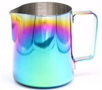 Rainbow Stainless Steel Milk Frothing Pitcher - 12oz