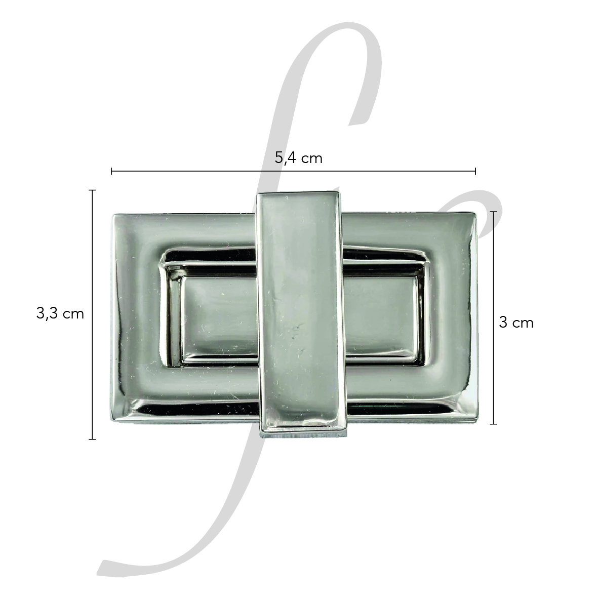 Chiusura girello rettangolare con alette