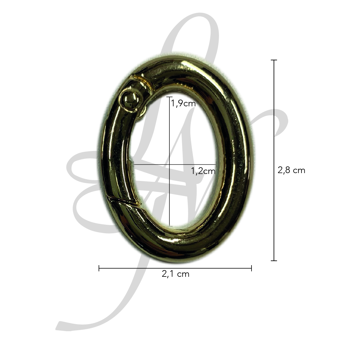 Anello moschettone ovale