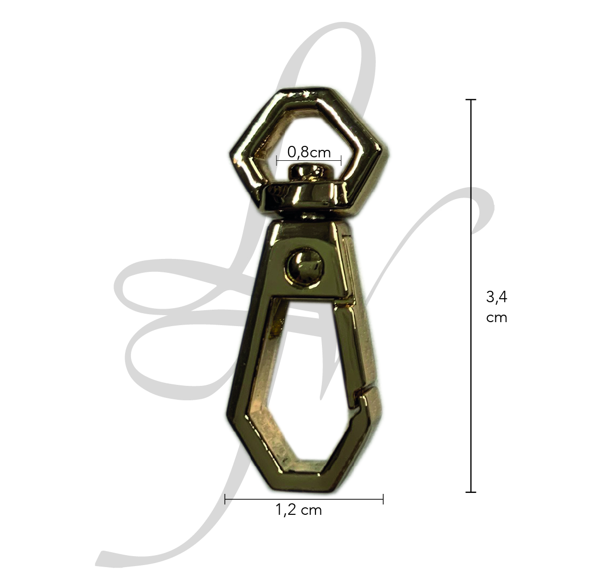 Moschettone anello esagonale 8mm