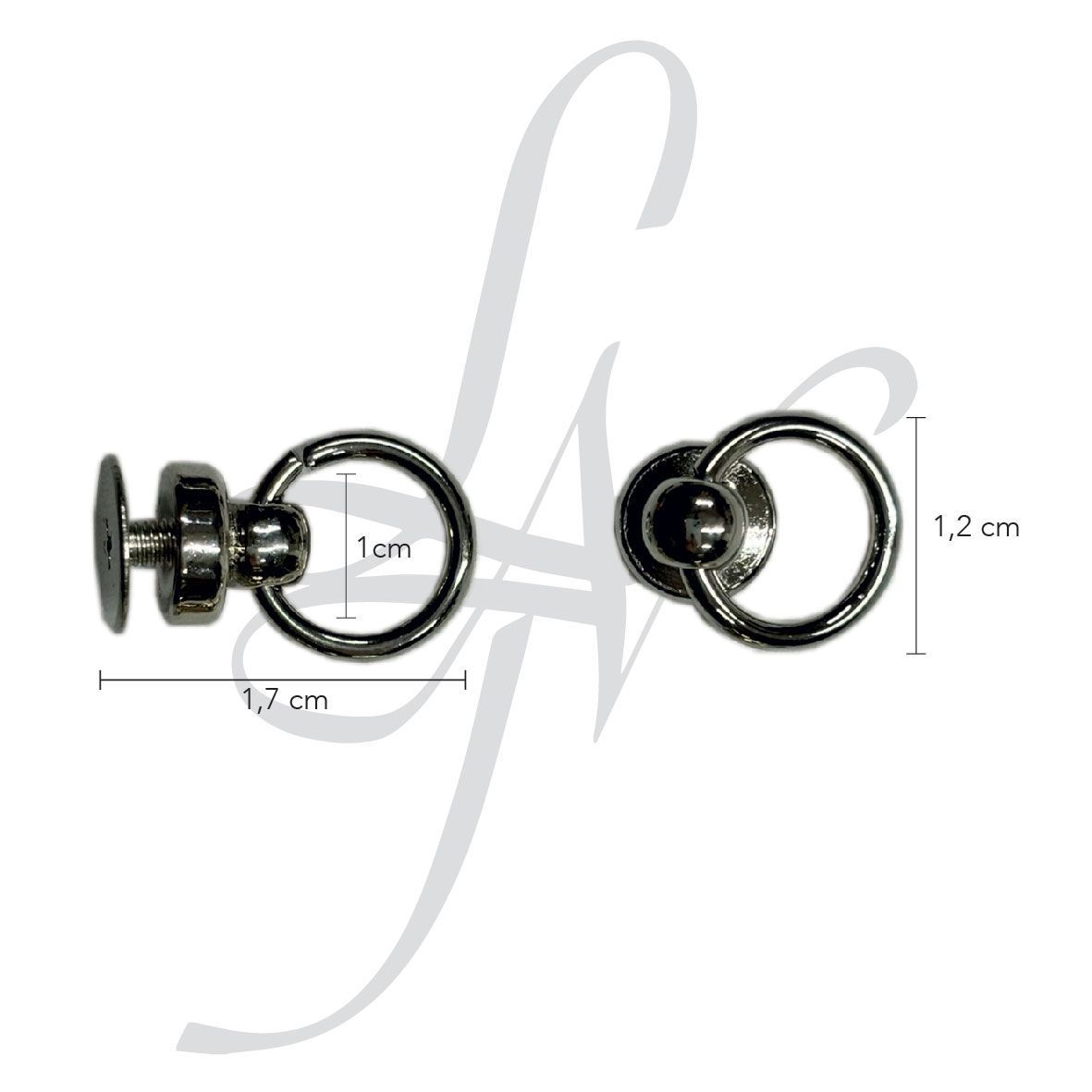 Attacchi a vite 10mm, colore: argento