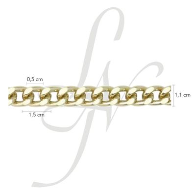 Catena alluminio piatta 1,5cm