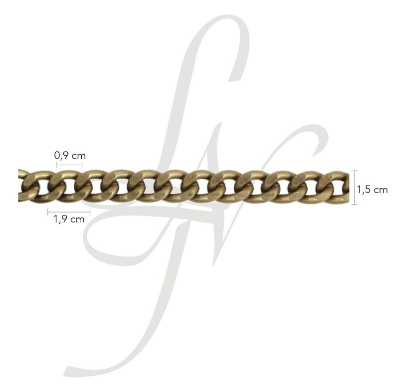 Catena alluminio piatta 1,9cm