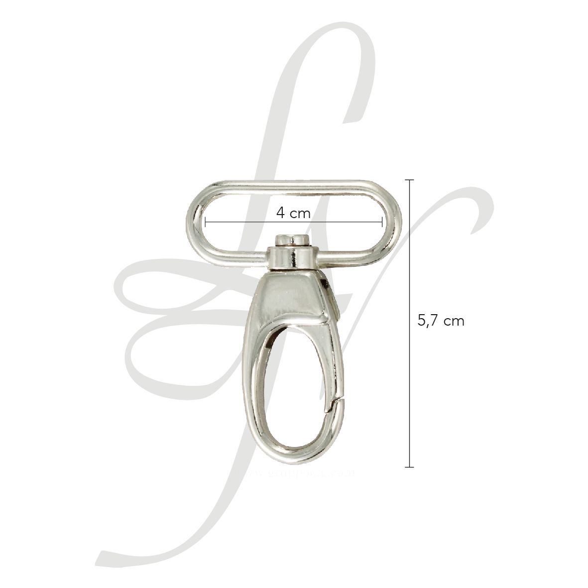 Moschettone stondato 40mm