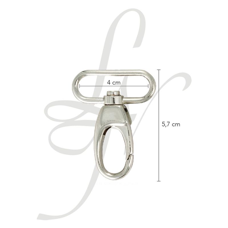 Moschettone stondato 40mm