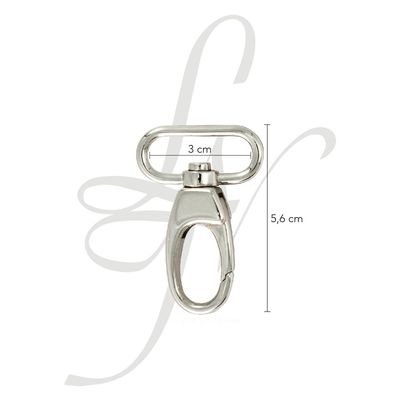 Moschettone stondato 30mm