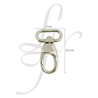 Moschettone stondato 20mm