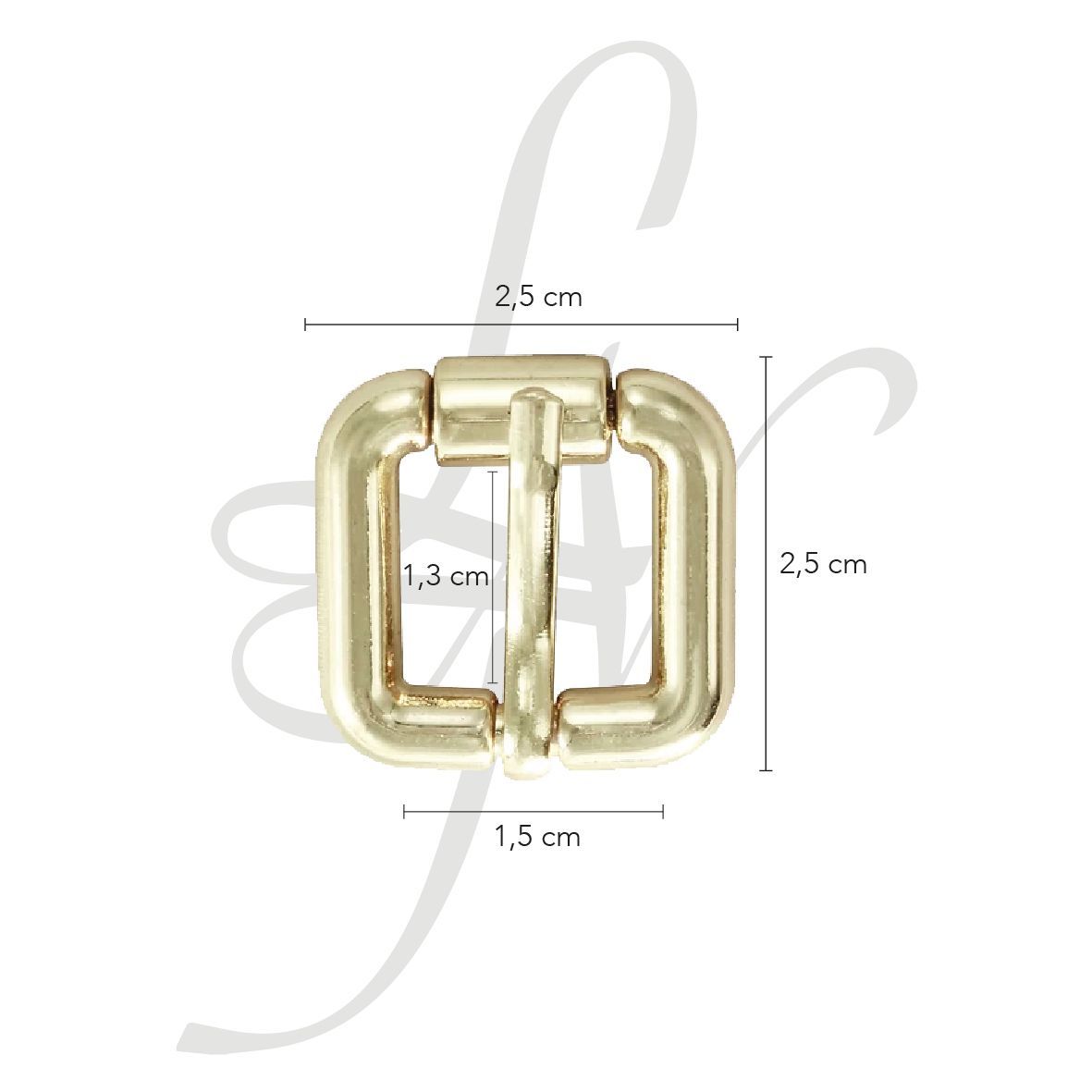 Fibbia a rullo in zama 15mm