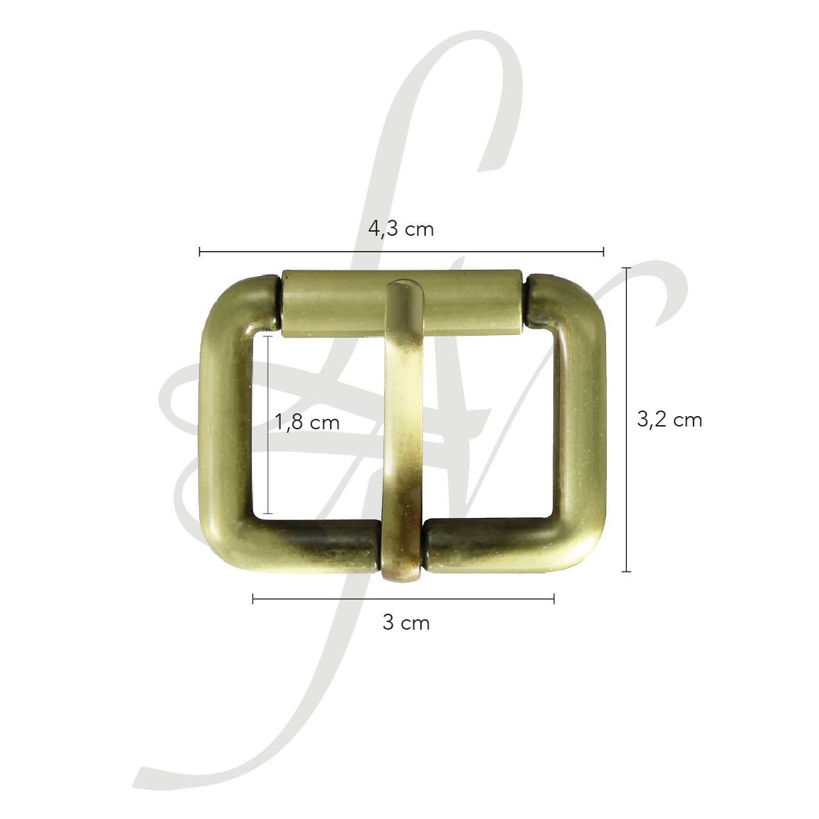 Fibbia a rullo in zama 30mm