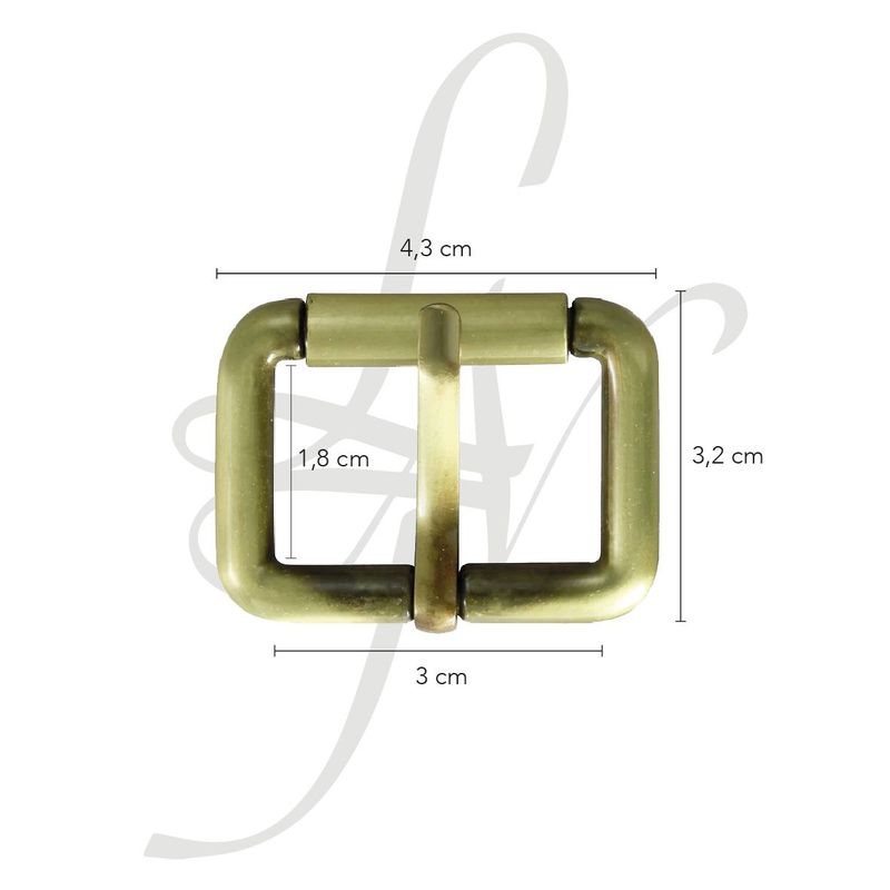 Fibbia a rullo in zama 30mm
