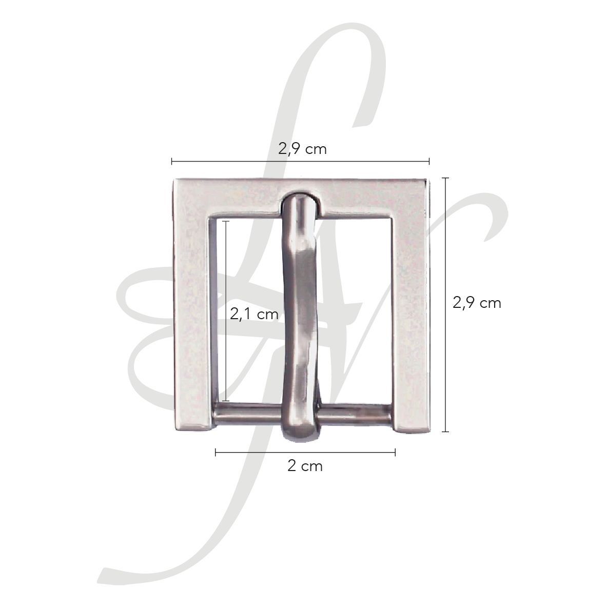 Fibbia quadrata 20mm