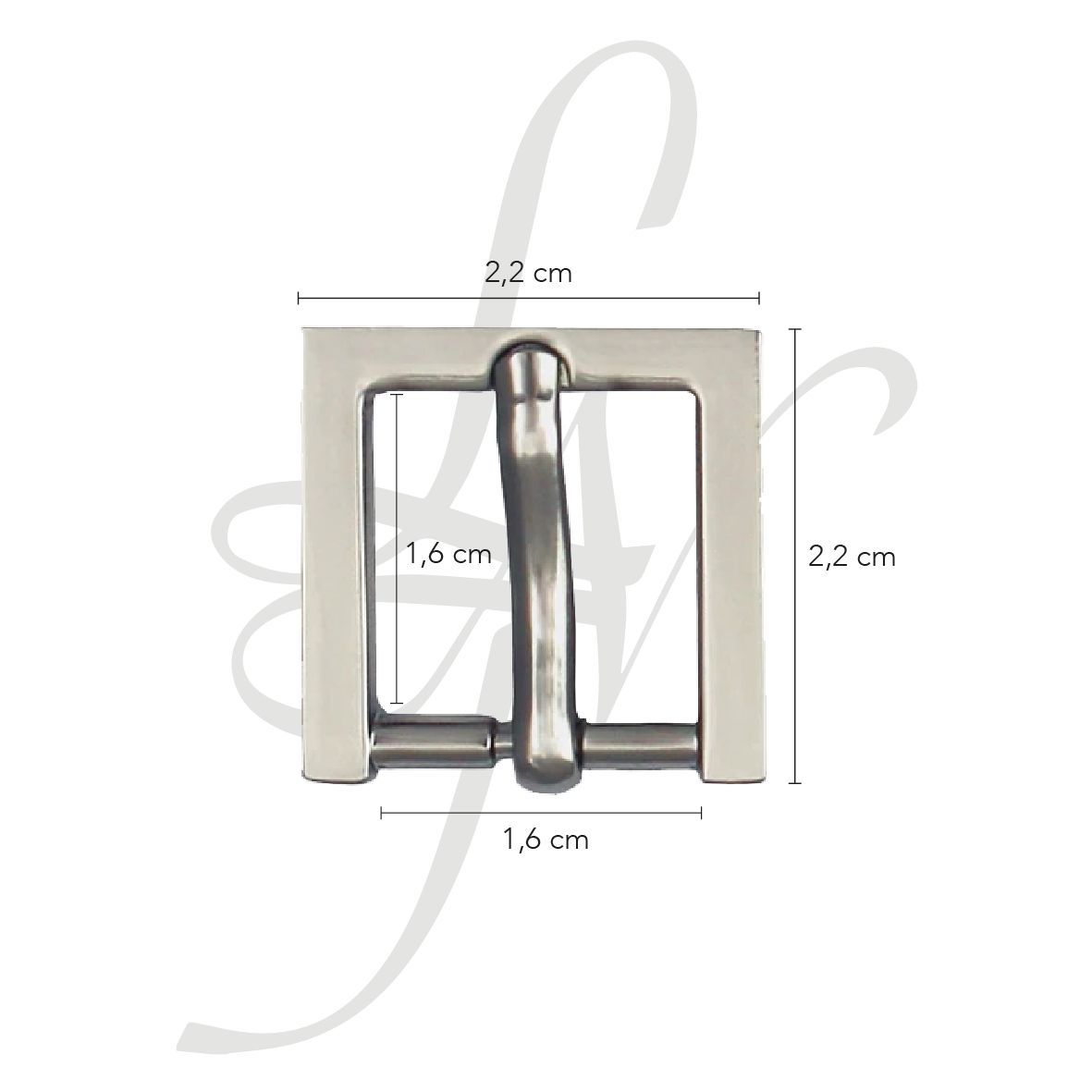 Fibbia quadrata 15mm