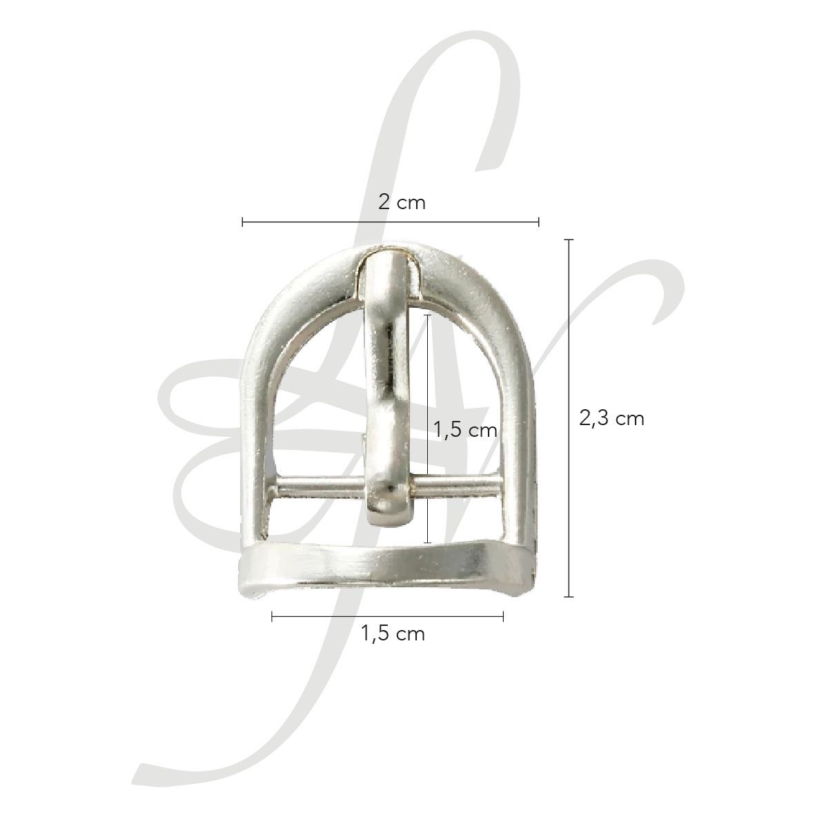 Fibbia doppia 15mm