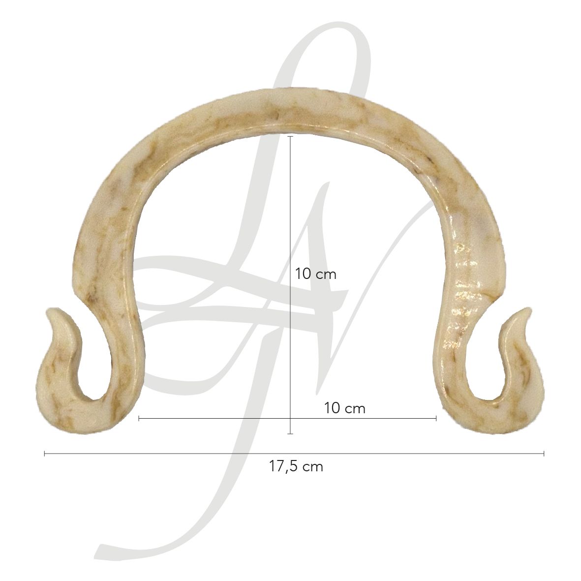 Coppia manici in resina