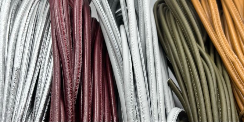 Tubolare in pelle cucito 4mm/8mm