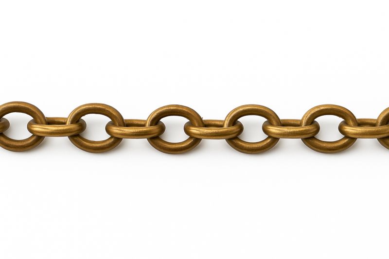Catena in ottone ovale