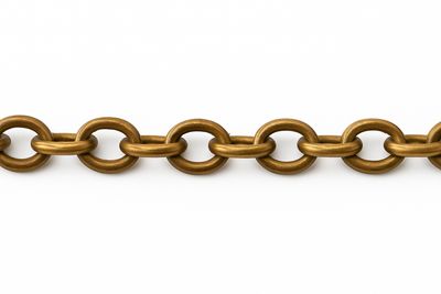 Catena in ottone ovale