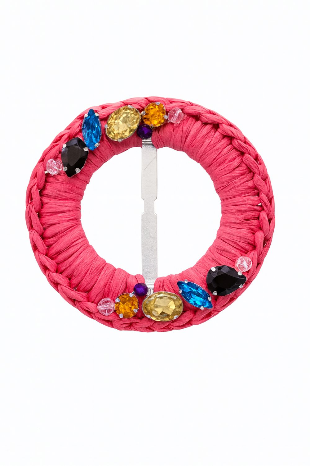 Fibbia in rafia gioiello