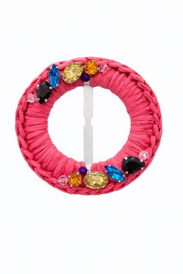 Fibbia in rafia gioiello