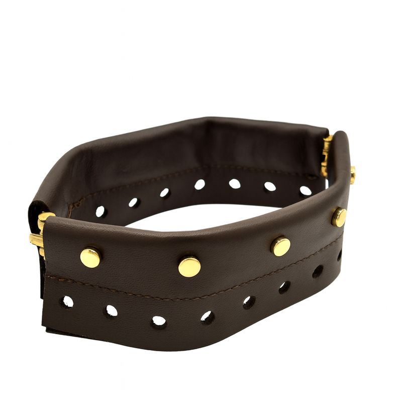 Cerniera in pelle con borchie