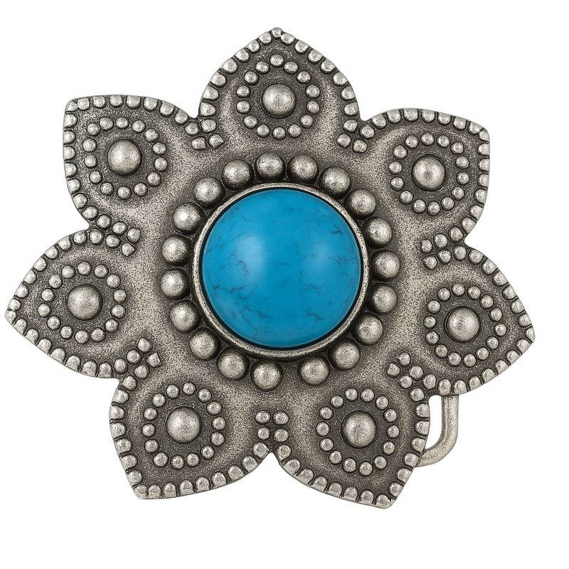 Fibbia a piastra irregolare con castone