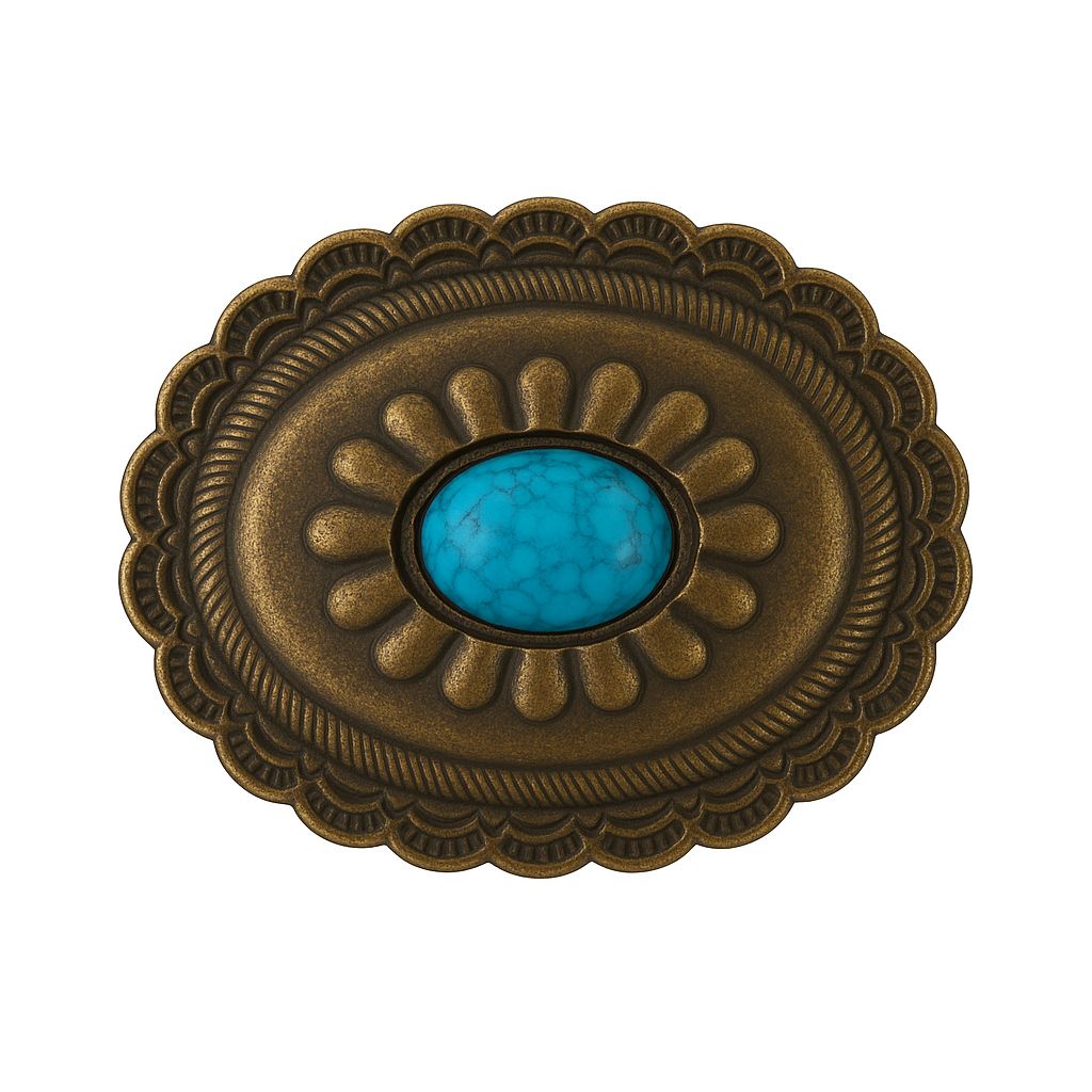 Fibbia a piastra con castone 40 mm