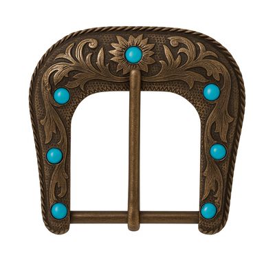 Fibbia con castoni turchesi o rossi