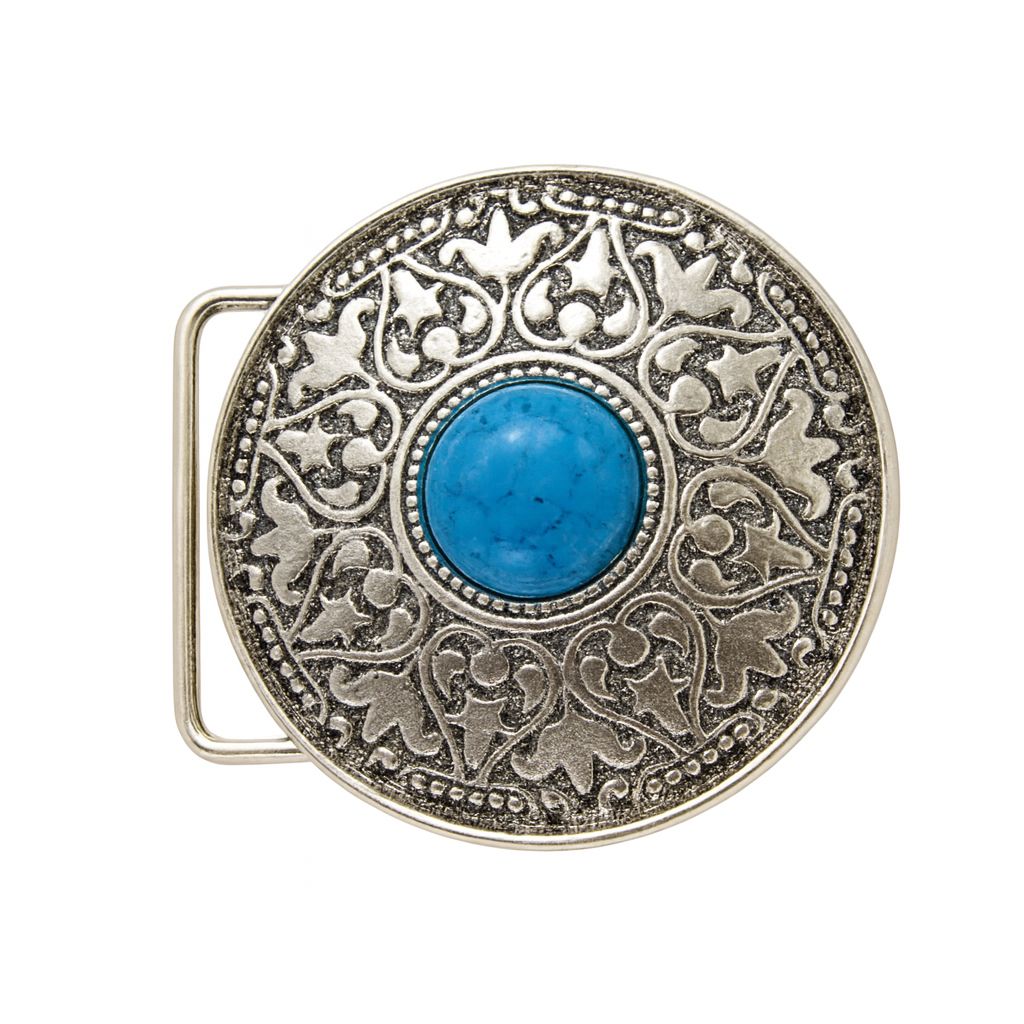 Fibbia a piastra con castone