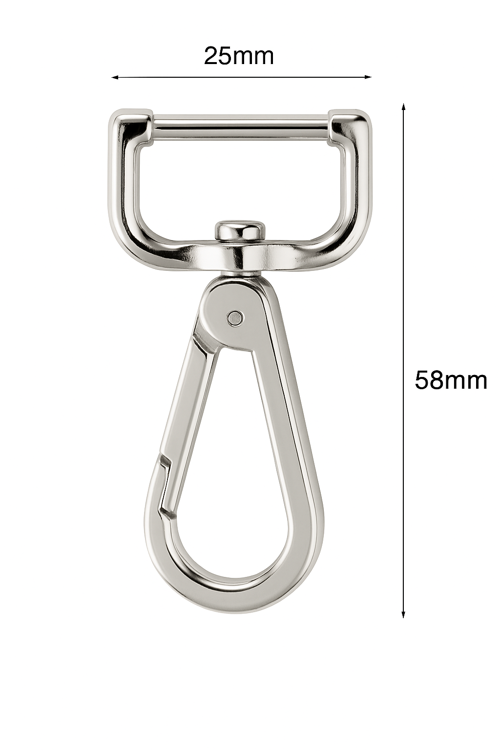 Moschettone lungo 25mm