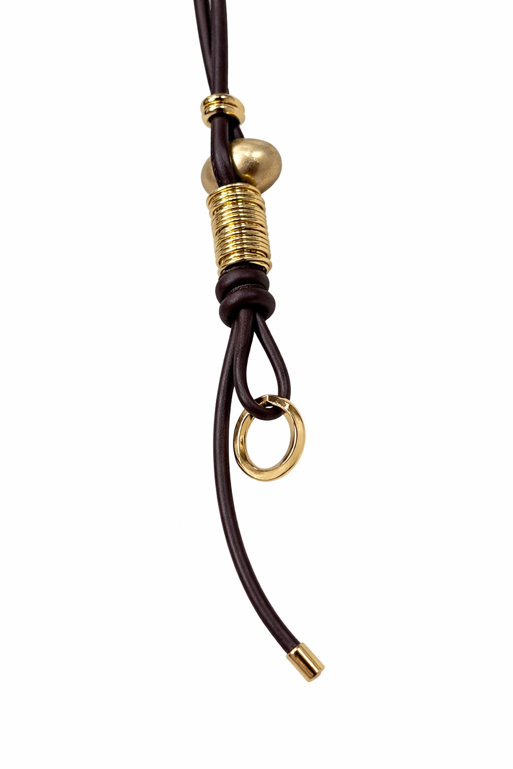 Manico in pelle artigianale con perle