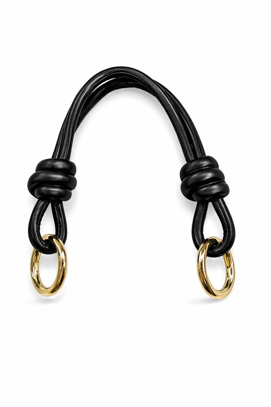 Manico con nodi in pelle