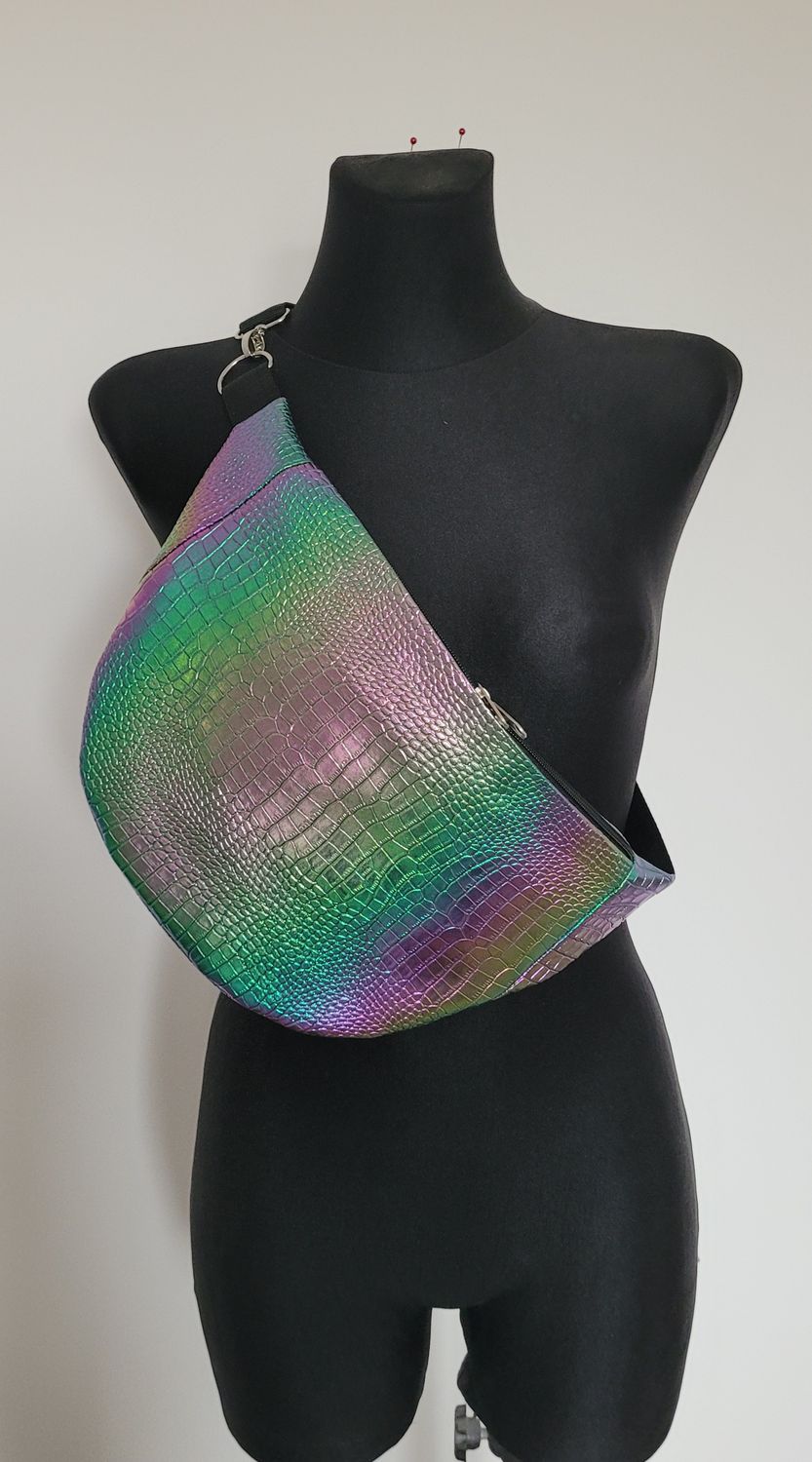 Nerka z krokodylej ekoskóry