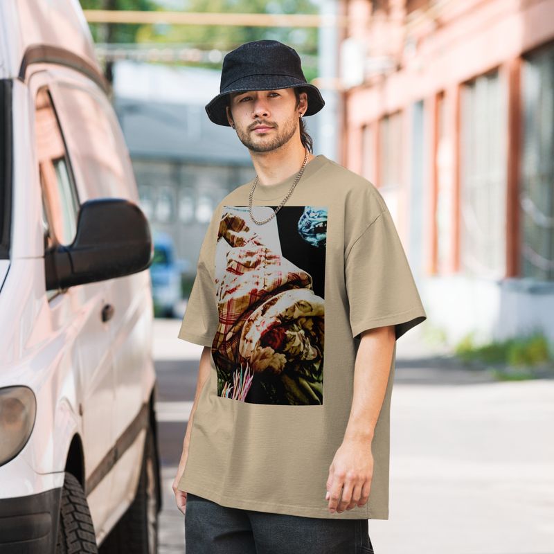 3d rose me baby! Oversized faded t-shirt