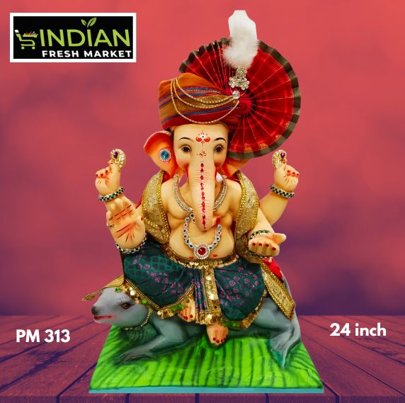 PM 313 - 24 Inch -  Eco Friendly Ganesha Cloth + Diamond Work