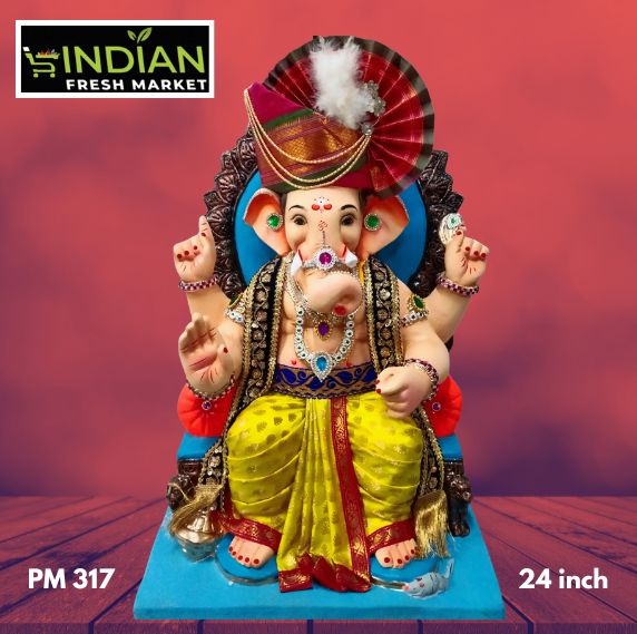 PM 317 - 24 Inch -  Eco Friendly Ganesha Cloth + Diamond Work