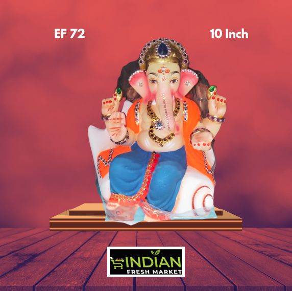 EF 72 - 10 Inch - Eco Friendly Shankh Ganesha Diamond Work
