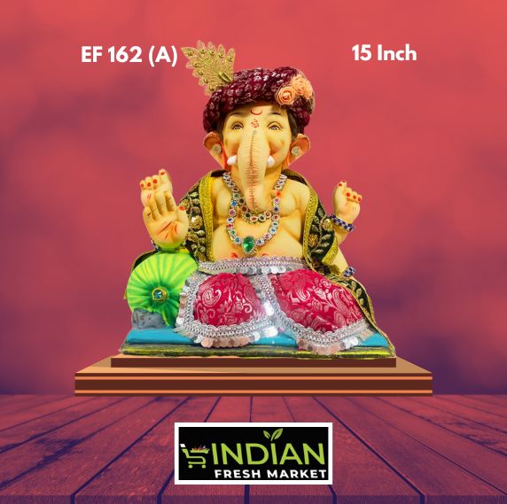 EF 162 (A) - 15 Inch - Eco Friendly Ganesha Cloth + Diamond Work