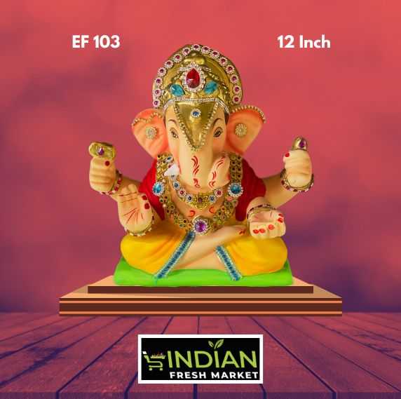 EF 103 - 12 Inch - Eco Friendly Ganesha Diamond Work