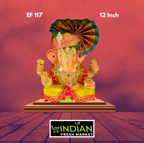 EF 117 - 12 Inch - Eco Friendly Ganesha Cloth + Diamond Work