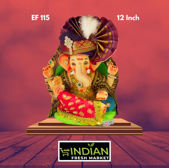 EF 115 - 12 Inch - Eco Friendly Ganesha Cloth + Diamond Work