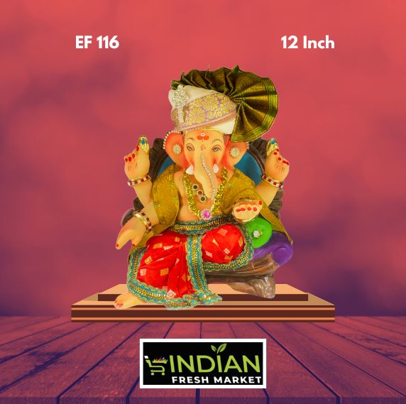 EF 116 - 12 Inch - Eco Friendly Ganesha Cloth + Diamond Work