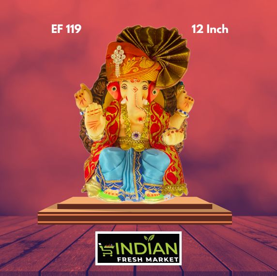 EF 119 - 12 Inch - Eco Friendly Ganesha Cloth + Diamond Work