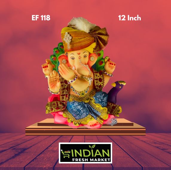 EF 118 - 12 Inch - Eco Friendly Ganesha Cloth + Diamond Work