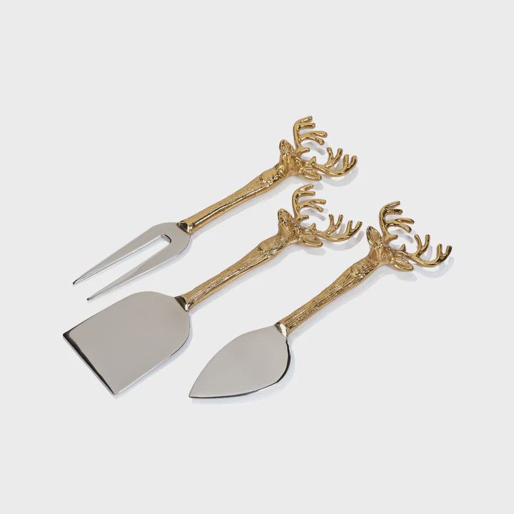 Stag Head Fromage Serving Set-S/3