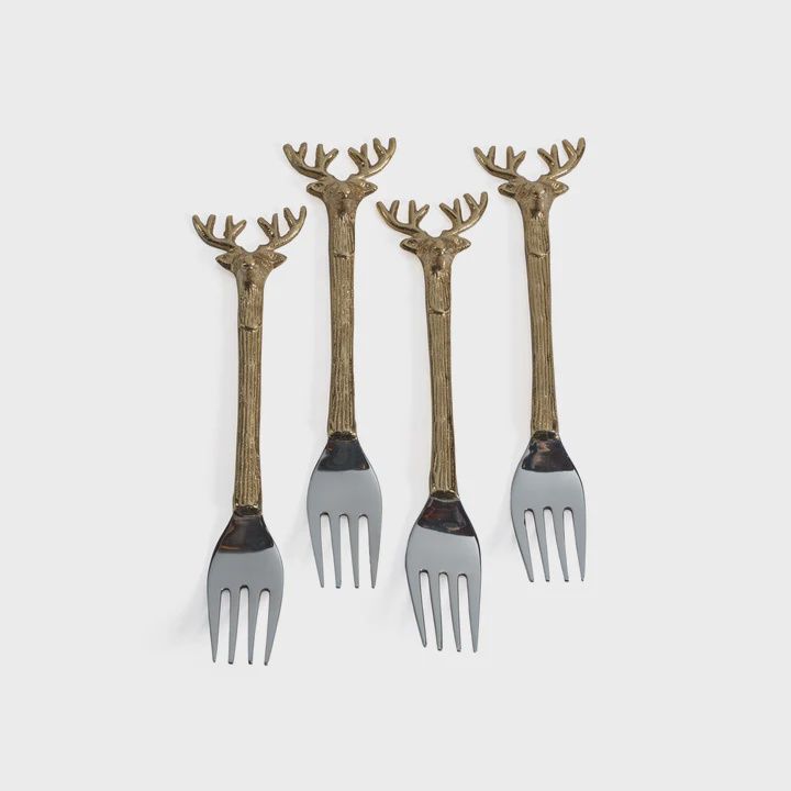 Stag Head Heur d'oeuvre Forks s/4